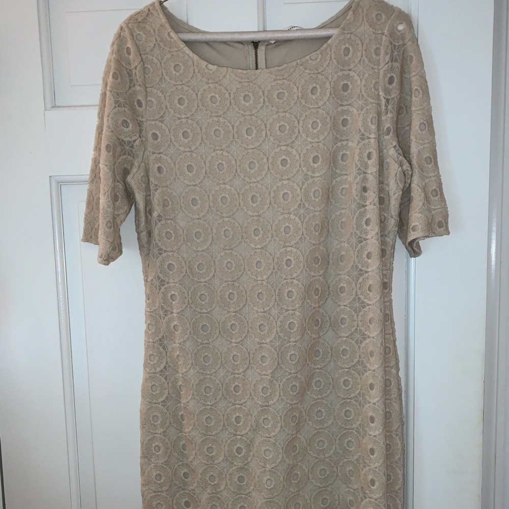 Banana Republic Tan Lace Dress